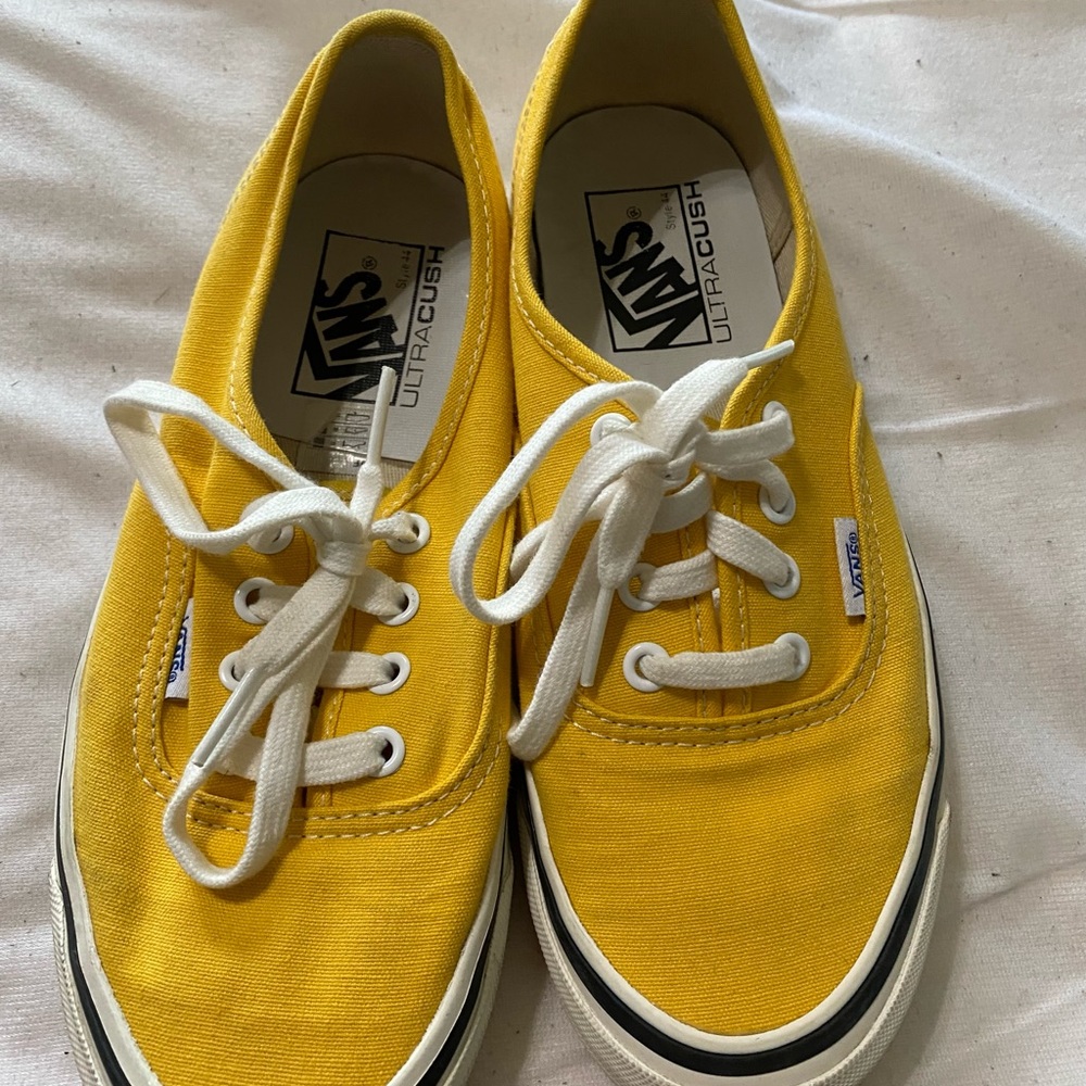 Yellow slip on vans
